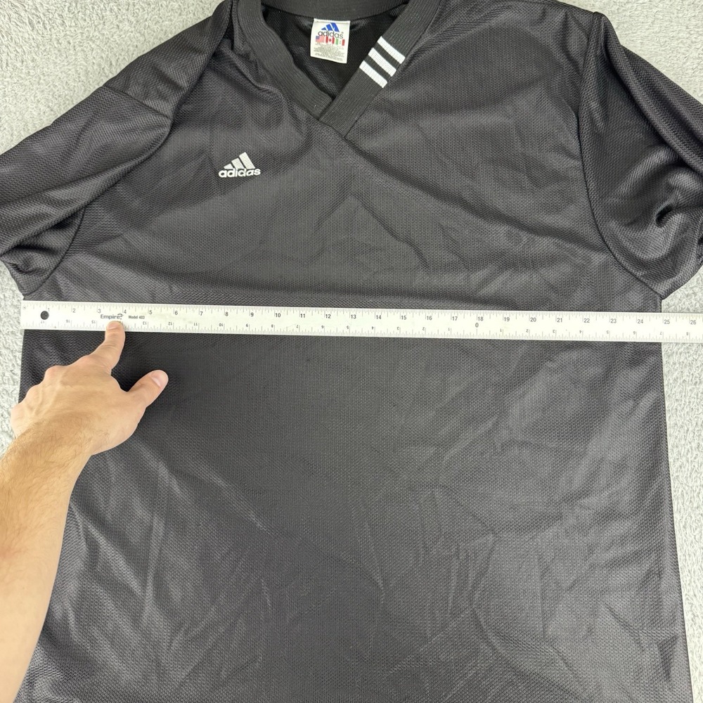 Adidas's Mens Shirt Size Lg Vintage Pullover Black Dazzle Soccer Goalie 90s Y2k - Picture 4 of 8